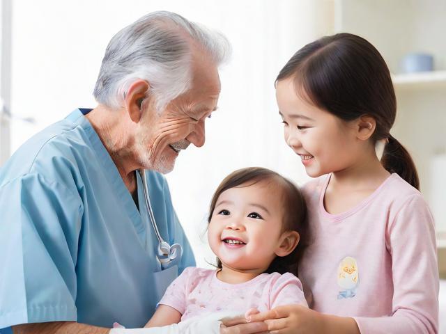 爷爷带孙女去医院检查，全程记录温馨互动