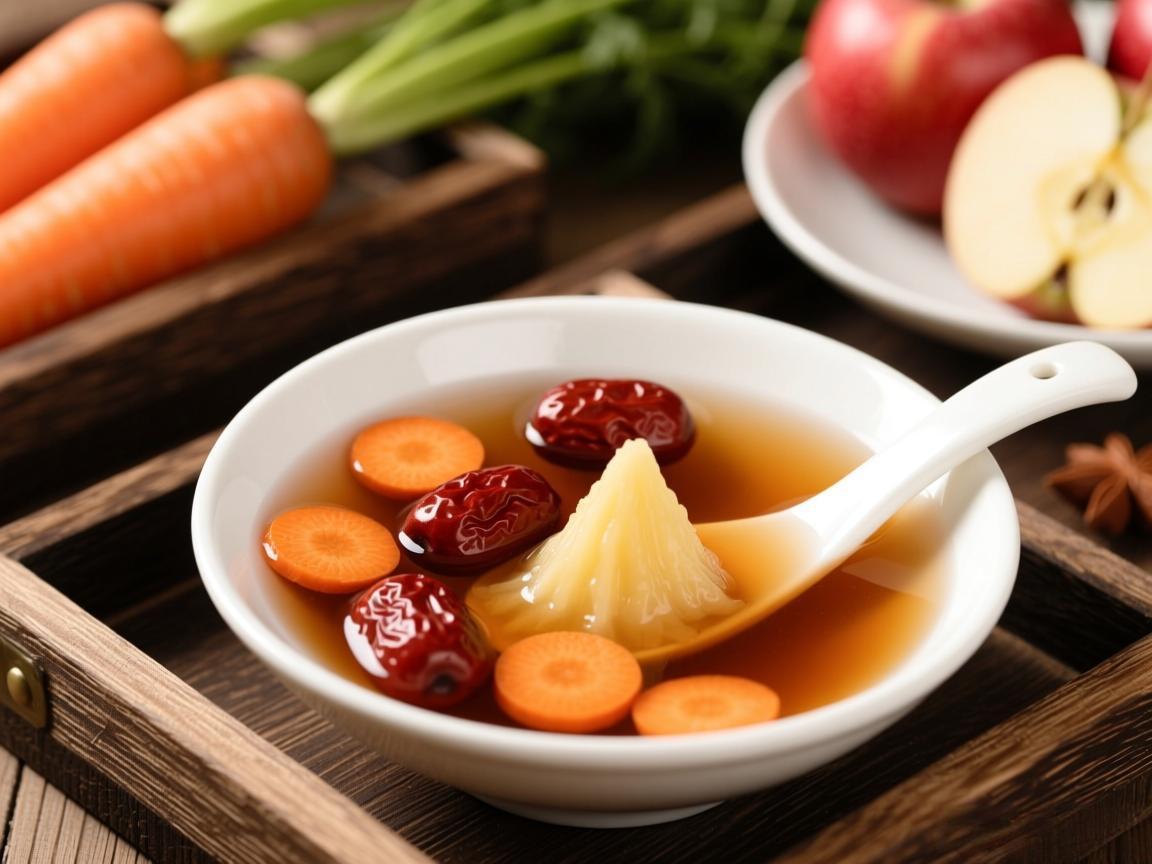 胡萝卜山药红枣苹果清热去火食疗方