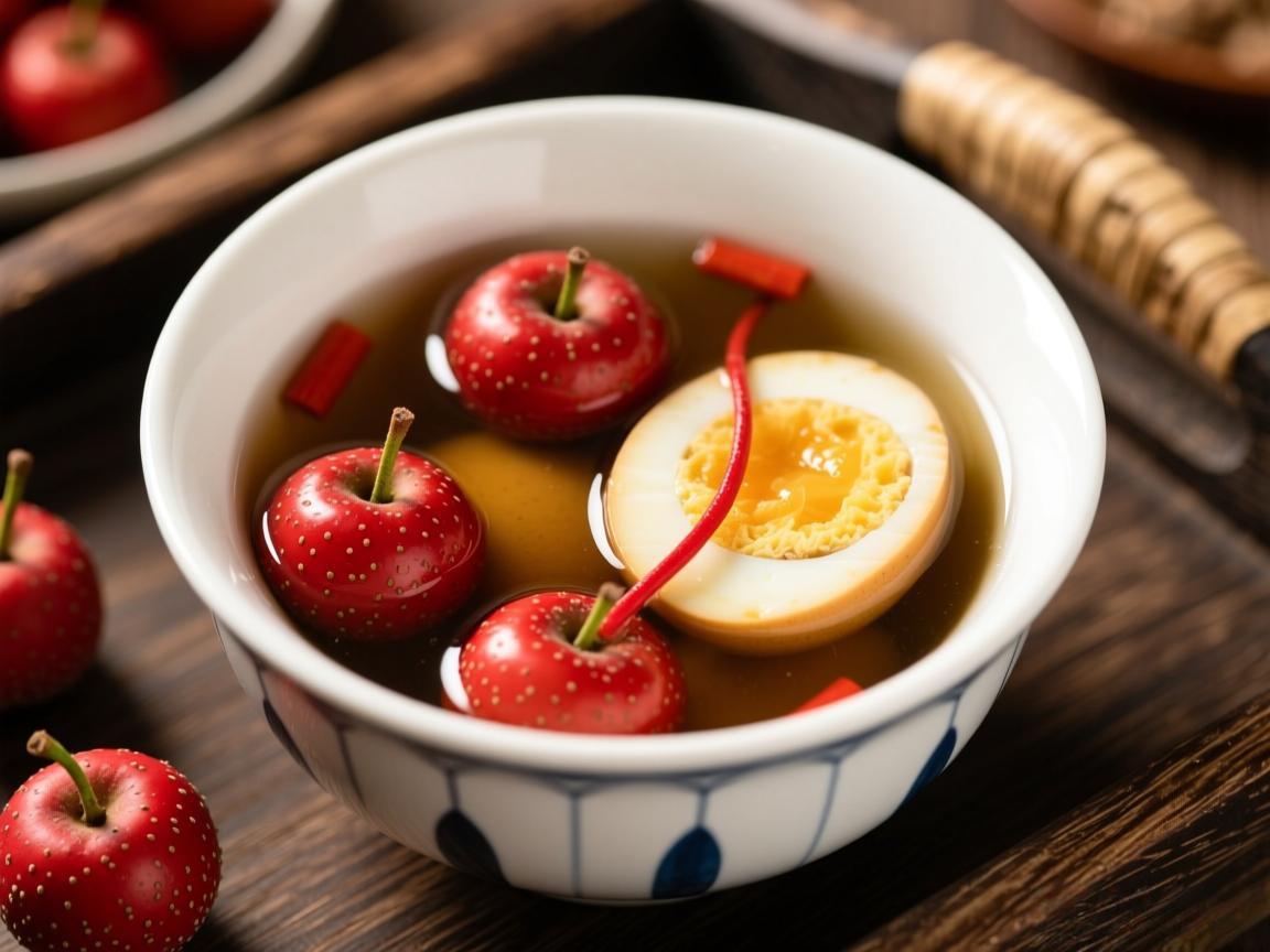 中医方子:山楂煮鸡蛋缓解血管堵塞