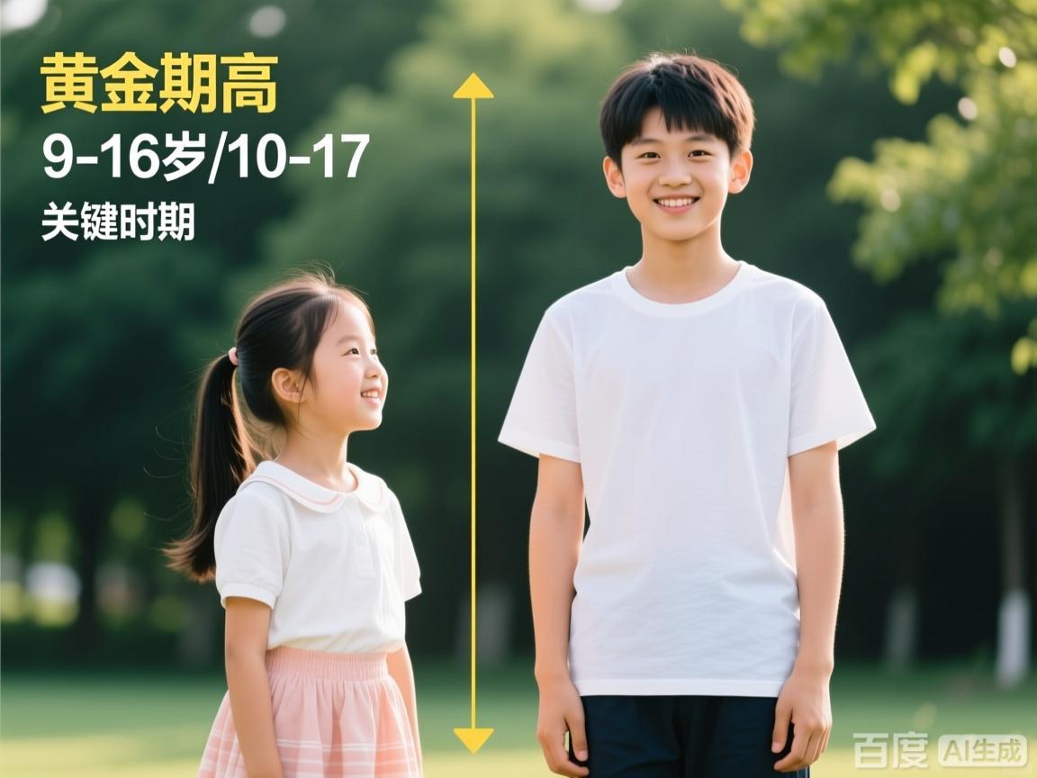 孩子长高黄金期:9-16岁女/10-17男关键期
