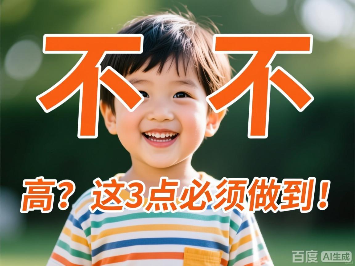 孩子长不高?这3点必须做到!