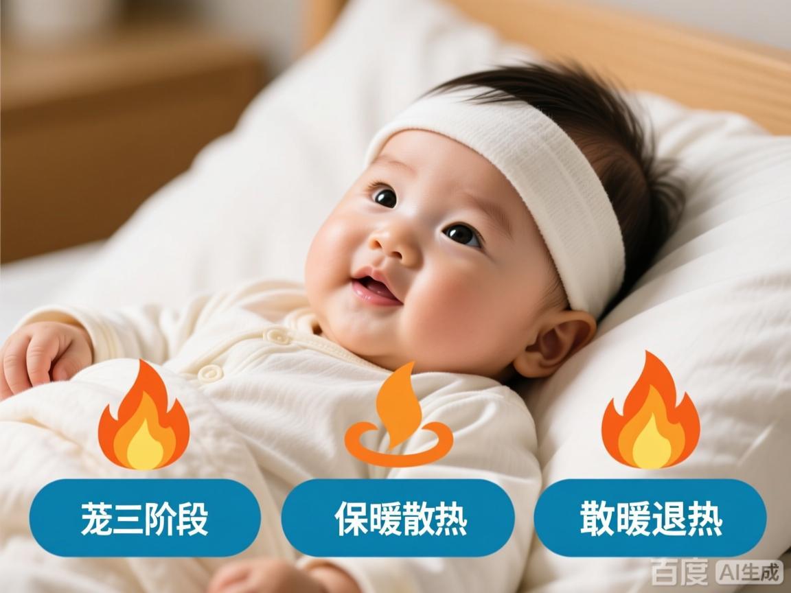 宝宝发烧三阶段:保暖散热退热方法