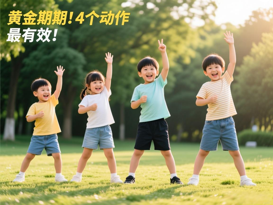 孩子长高黄金期！这4个动作最有效