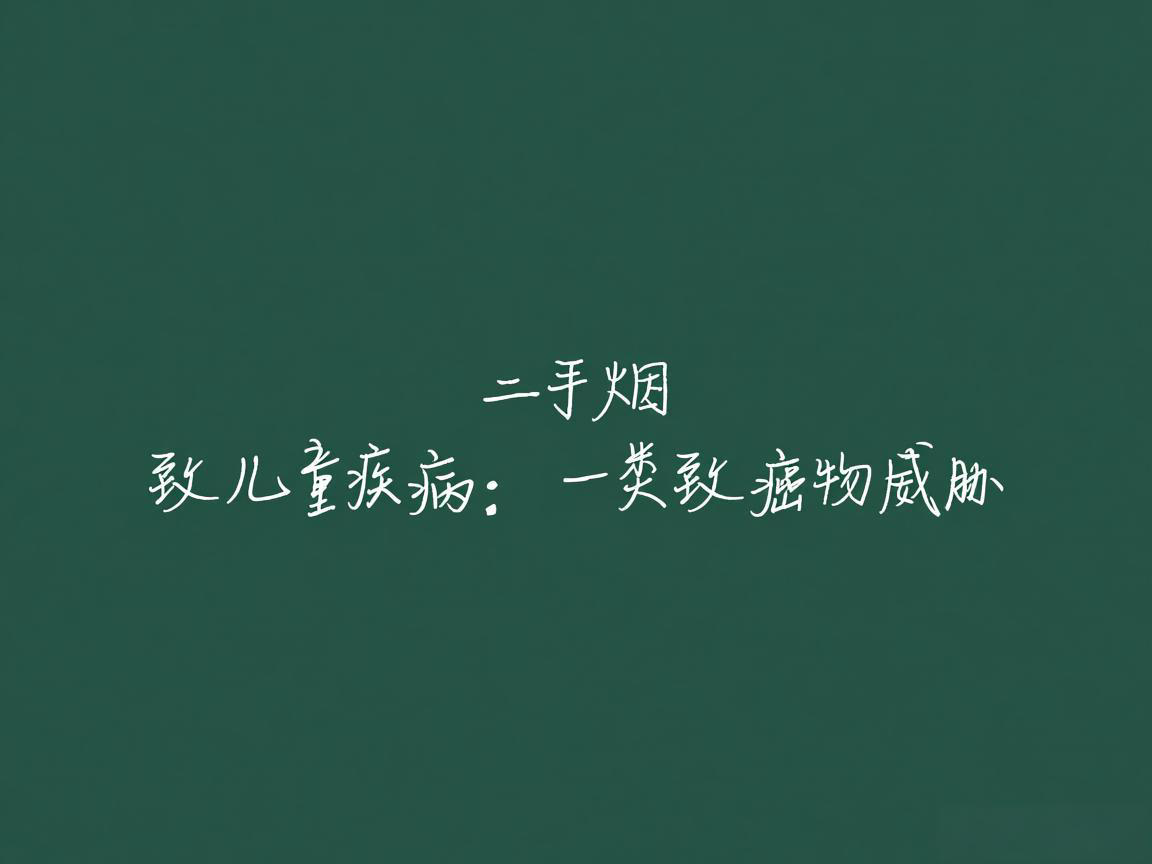 "二手烟致儿童疾病：一类致癌物威胁"