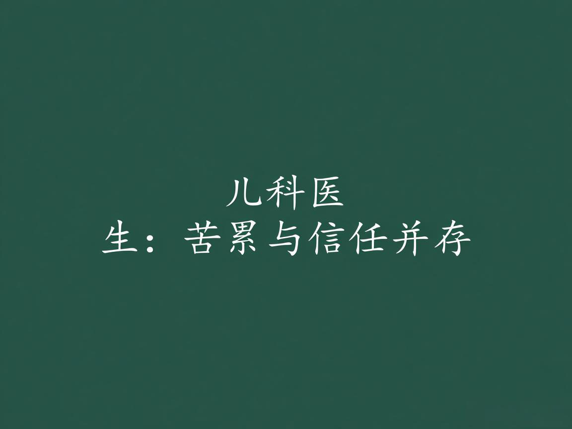 "儿科医生:苦累与信任并存"