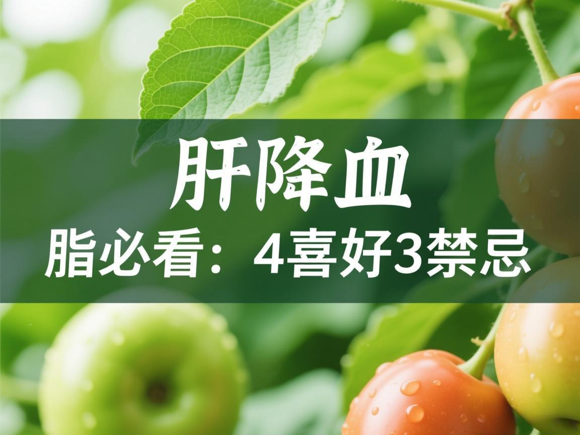 护肝降血脂必看:4喜好3禁忌