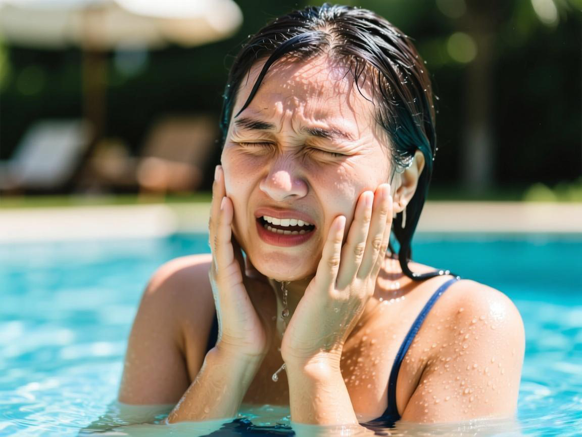 夏季出汗后洗冷水澡易致面瘫
