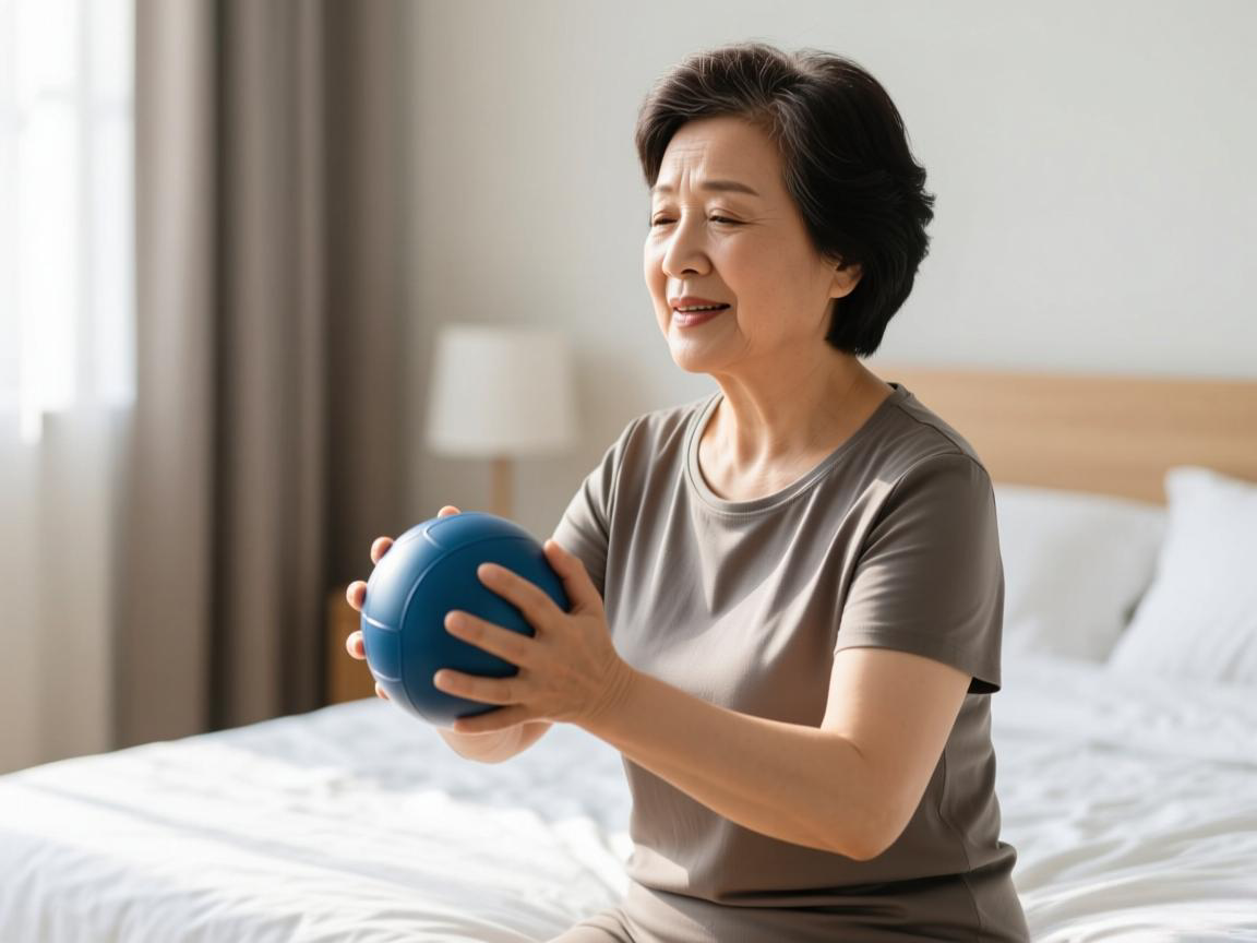 中年女性晨起手僵？握力球来缓解