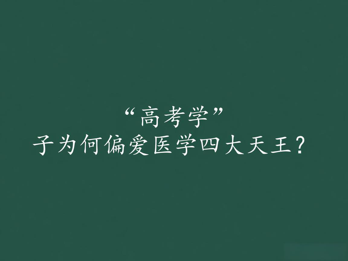 "高考学子为何偏爱医学四大天王?"
