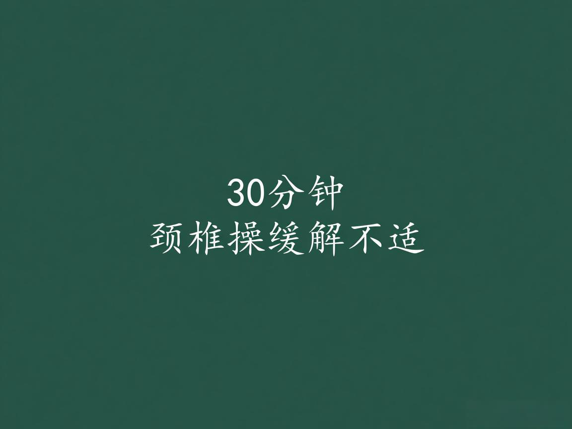 "30分钟颈椎操缓解不适"