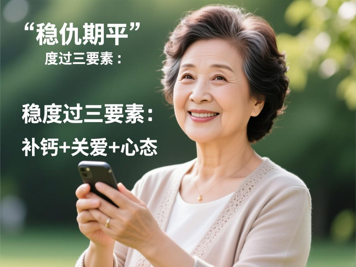 更年期平稳度过三要素：补钙+关爱+心态