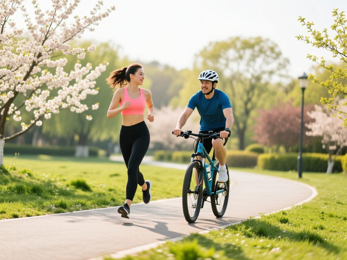 春日户外运动：健步走慢跑骑行