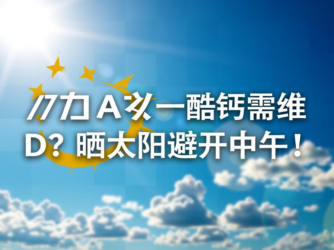 补钙需维D？晒太阳避开中午！