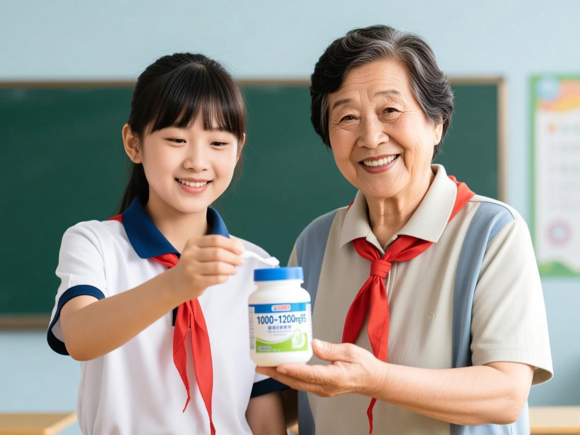 青少年及中老年每日需补1000-1200mg钙
