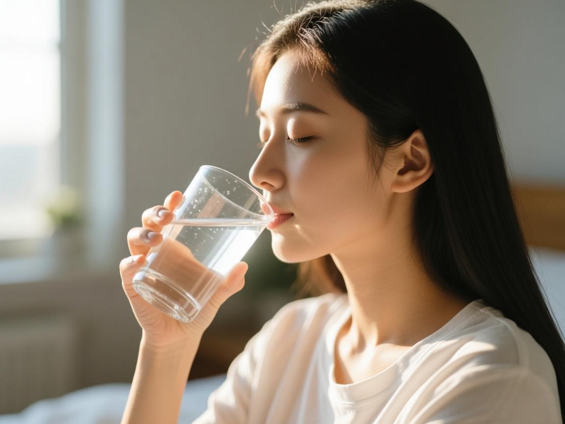 清晨喝水早睡少食保健康