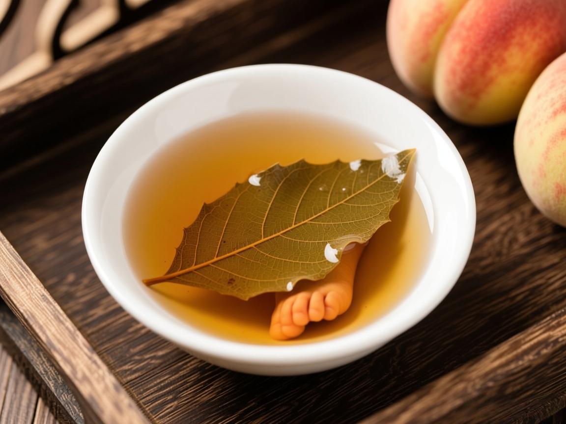 桃树叶泡脚祛寒湿止痛
