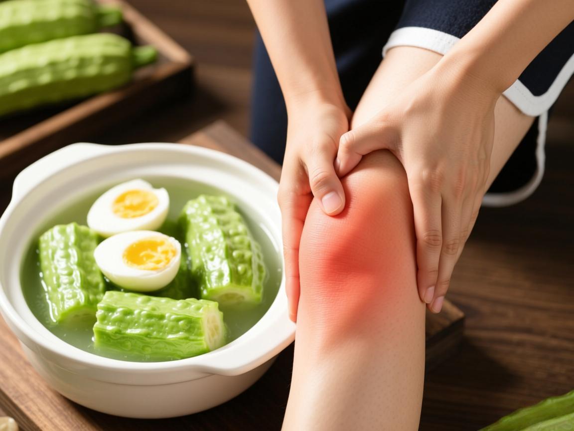 丝瓜瓤煮蛋调理腰腿疼痛