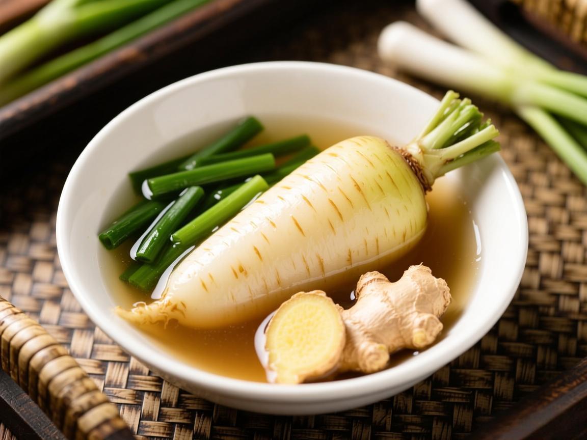 半根萝卜煮葱姜止咳方