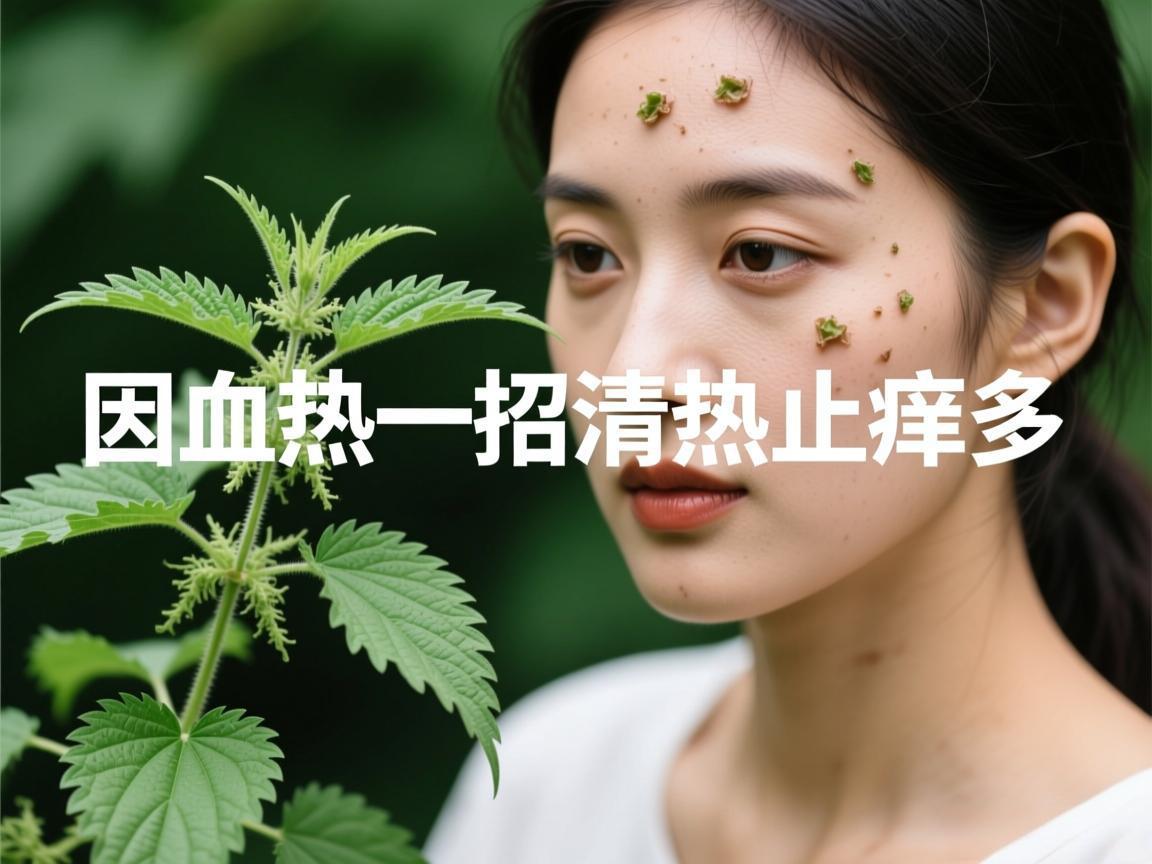 荨麻疹多因血热，一招清热止痒